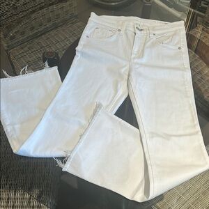 Rag & Bone Bright White Crop Flare Leg Jeans